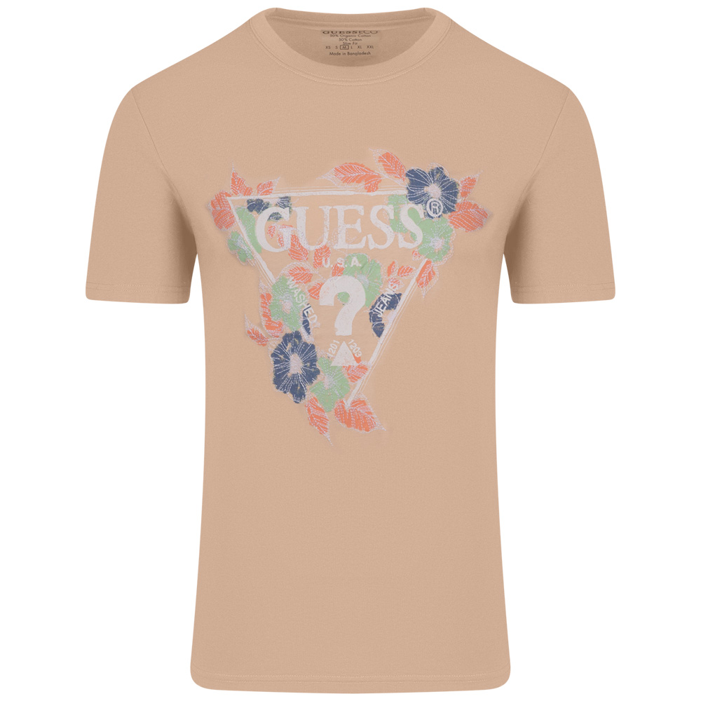 GUESS Μπεζ T-shirt C Neck - GU0APM4GI11I3Z140000