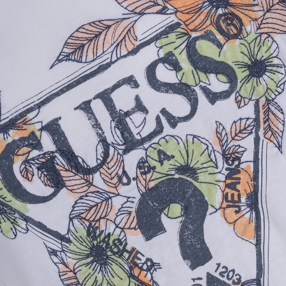 GUESS Λευκό T-shirt C Neck - GU0APM4GI11I3Z140000