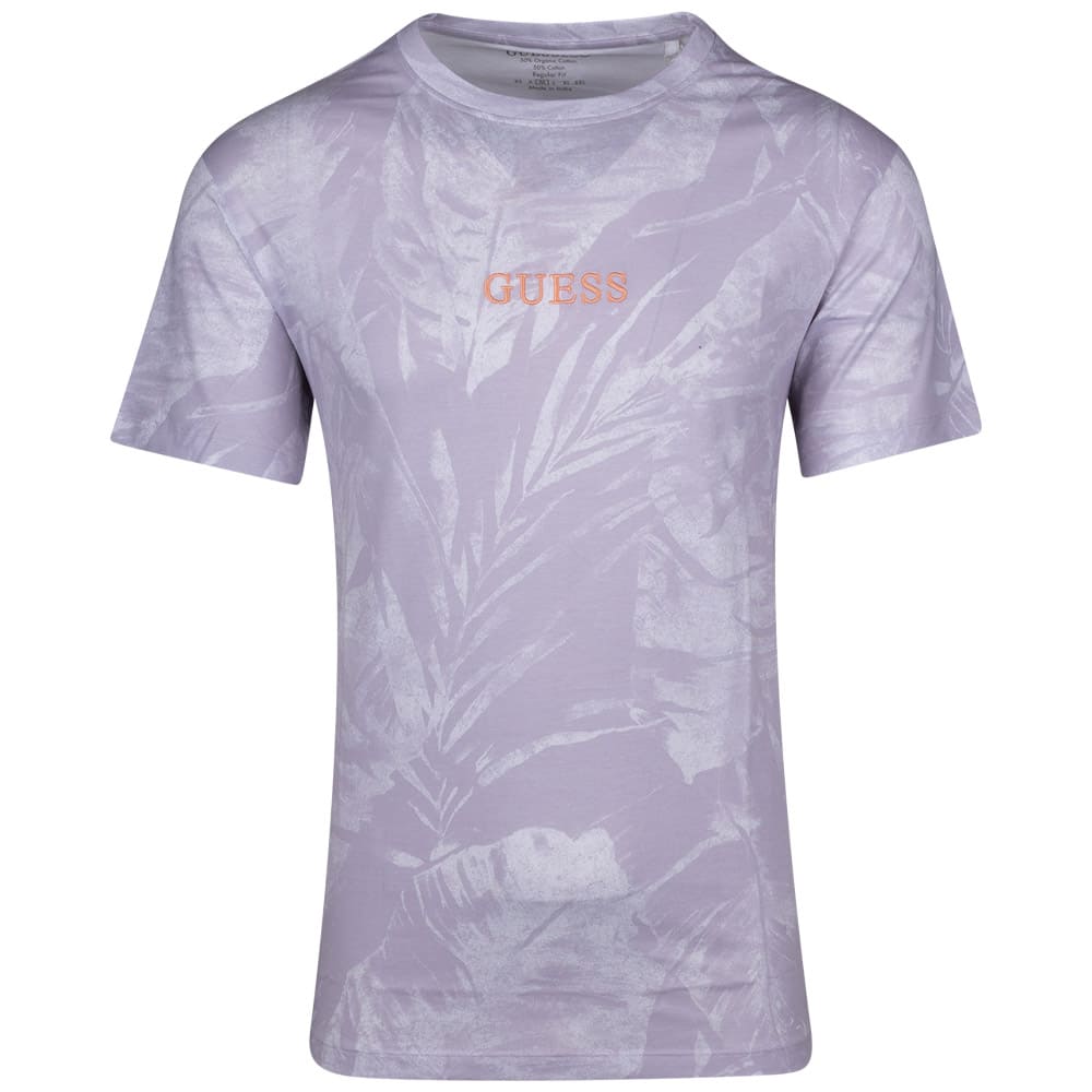 GUESS Μωβ/Λευκό T-shirt C Neck - GU0APM4GI13I3Z140000