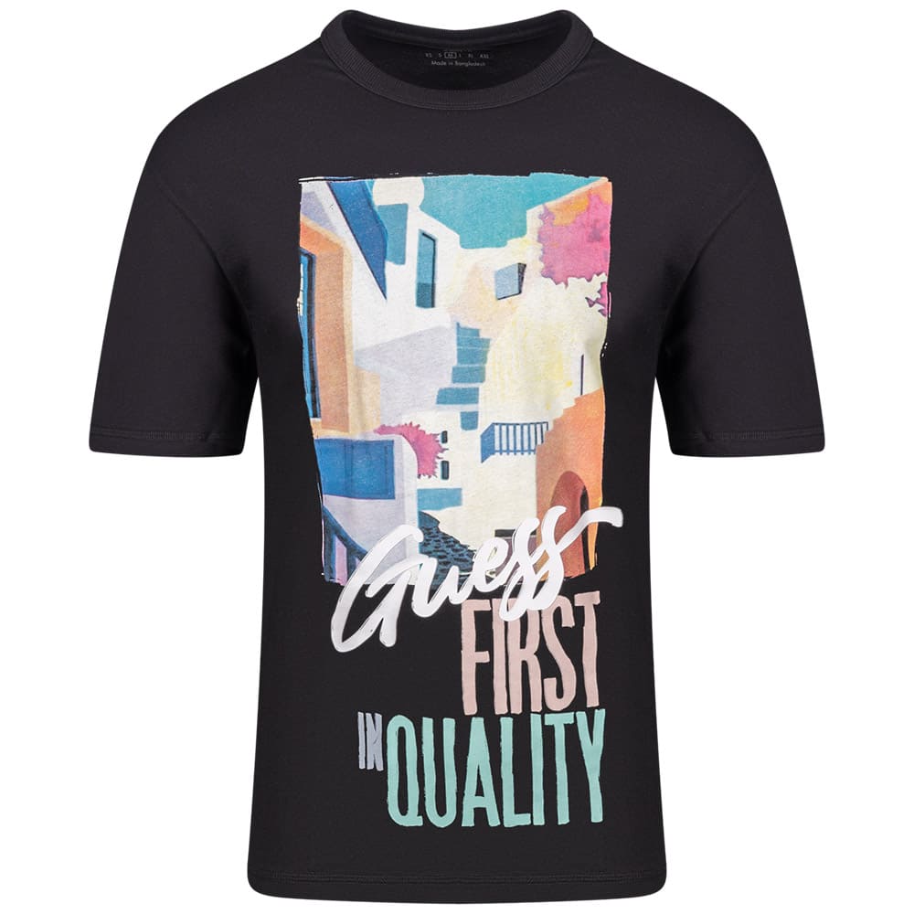 GUESS Μαύρο T-shirt C Neck - GU0APM4GI23K8FQ40000