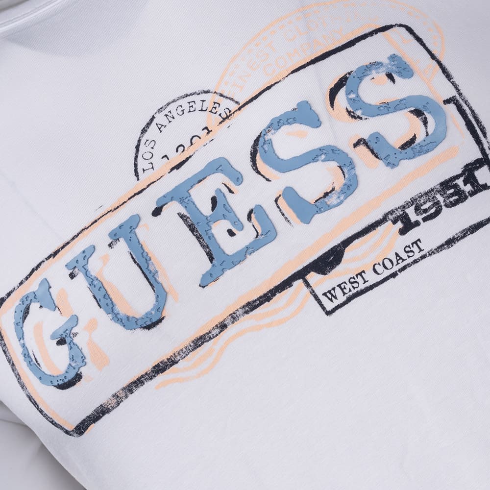 GUESS Λευκό T-shirt C Neck - GU0APM4GI26J13140000