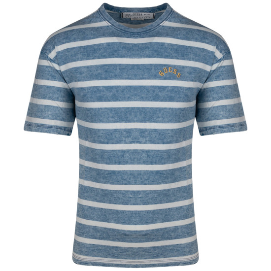 GUESS Λευκό/Μπλε T-shirt C Neck - GU0APM4GI34KC2500000