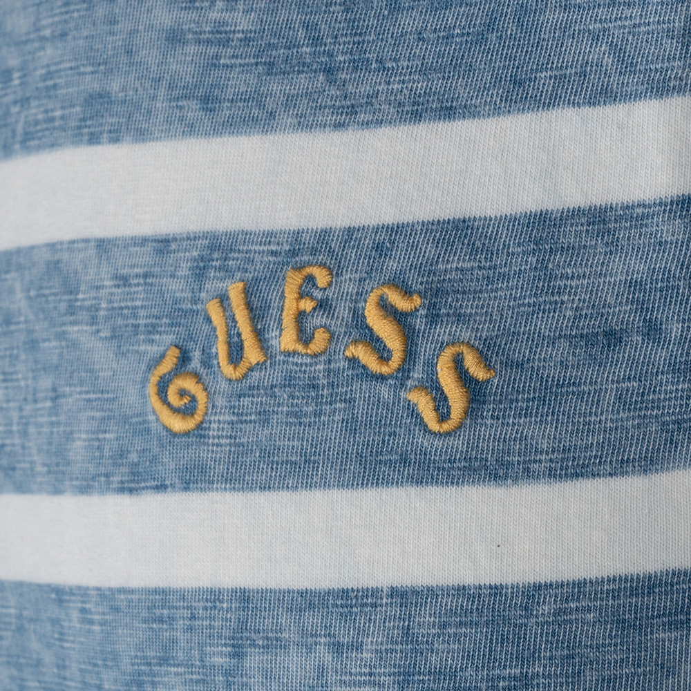 GUESS Λευκό/Μπλε T-shirt C Neck - GU0APM4GI34KC2500000