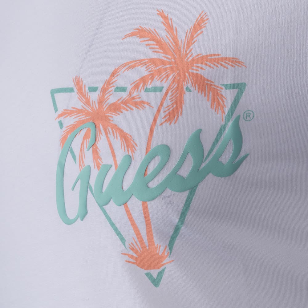 GUESS Λευκό T-shirt C Neck - GU0APM4GI46K9RM10000