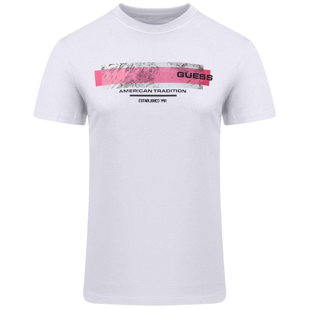 GUESS Λευκό T-shirt C Neck - GU0APM4YI03I3Z140000