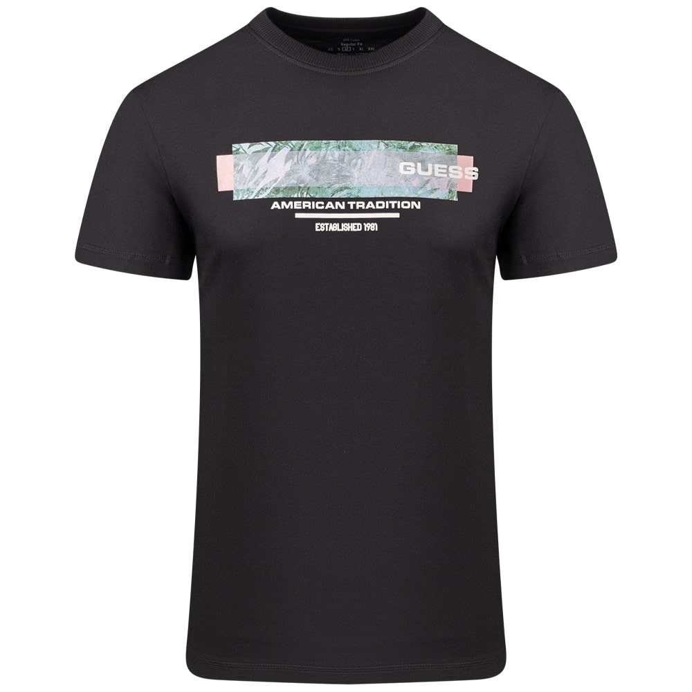 GUESS Μαύρο T-shirt C Neck - GU0APM4YI03I3Z140000