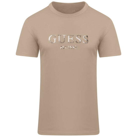 GUESS Μπεζ T-shirt C Neck - GU0APM4YI17I3Z140000