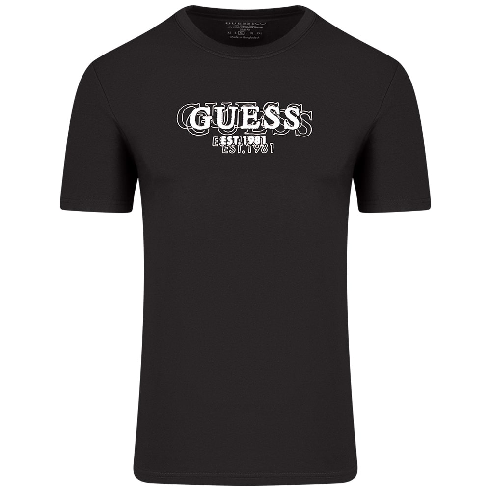 GUESS Μαύρο T-shirt C Neck - GU0APM5BI05I3Z140000