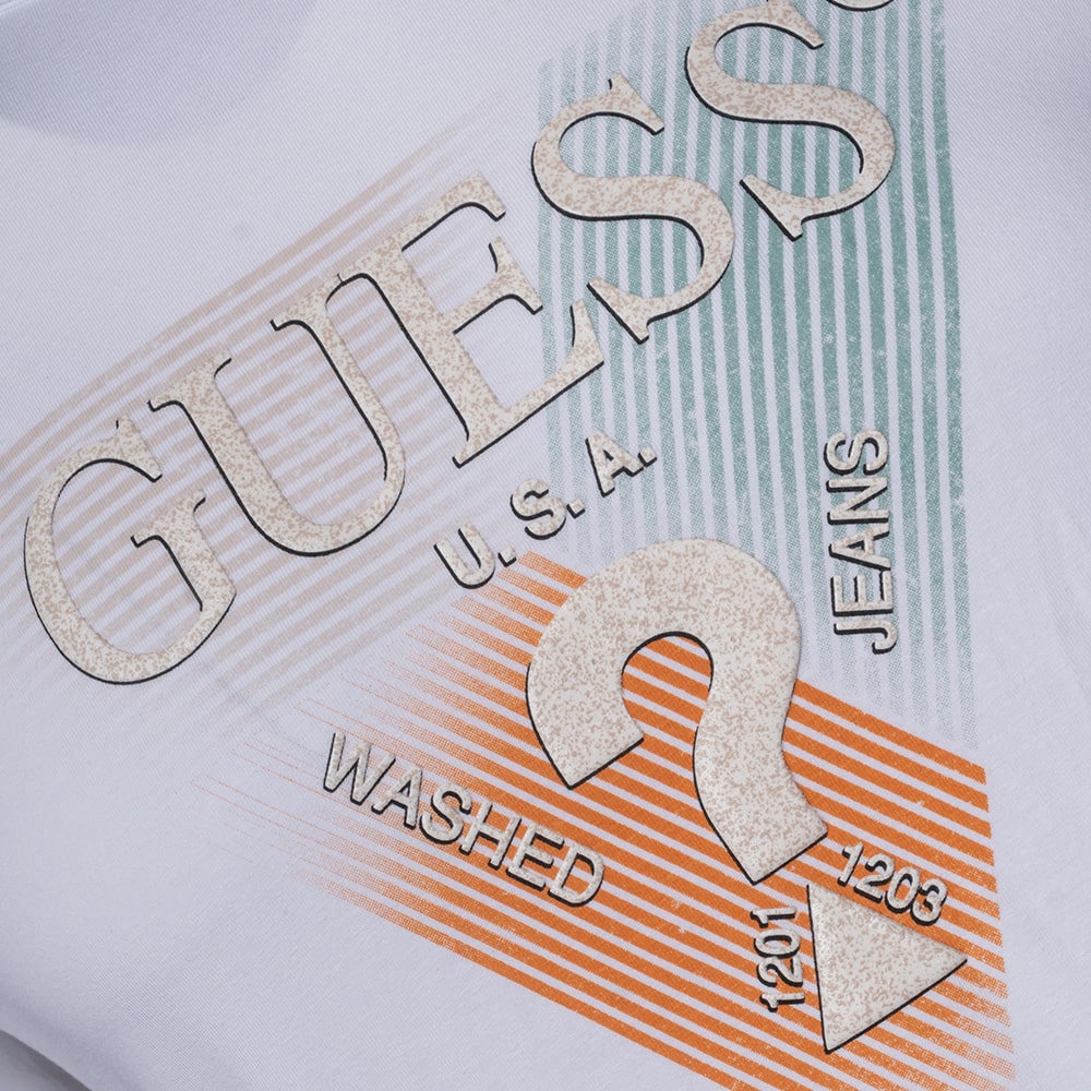 GUESS Λευκό T-shirt C Neck - GU0APM5RI14J13140000
