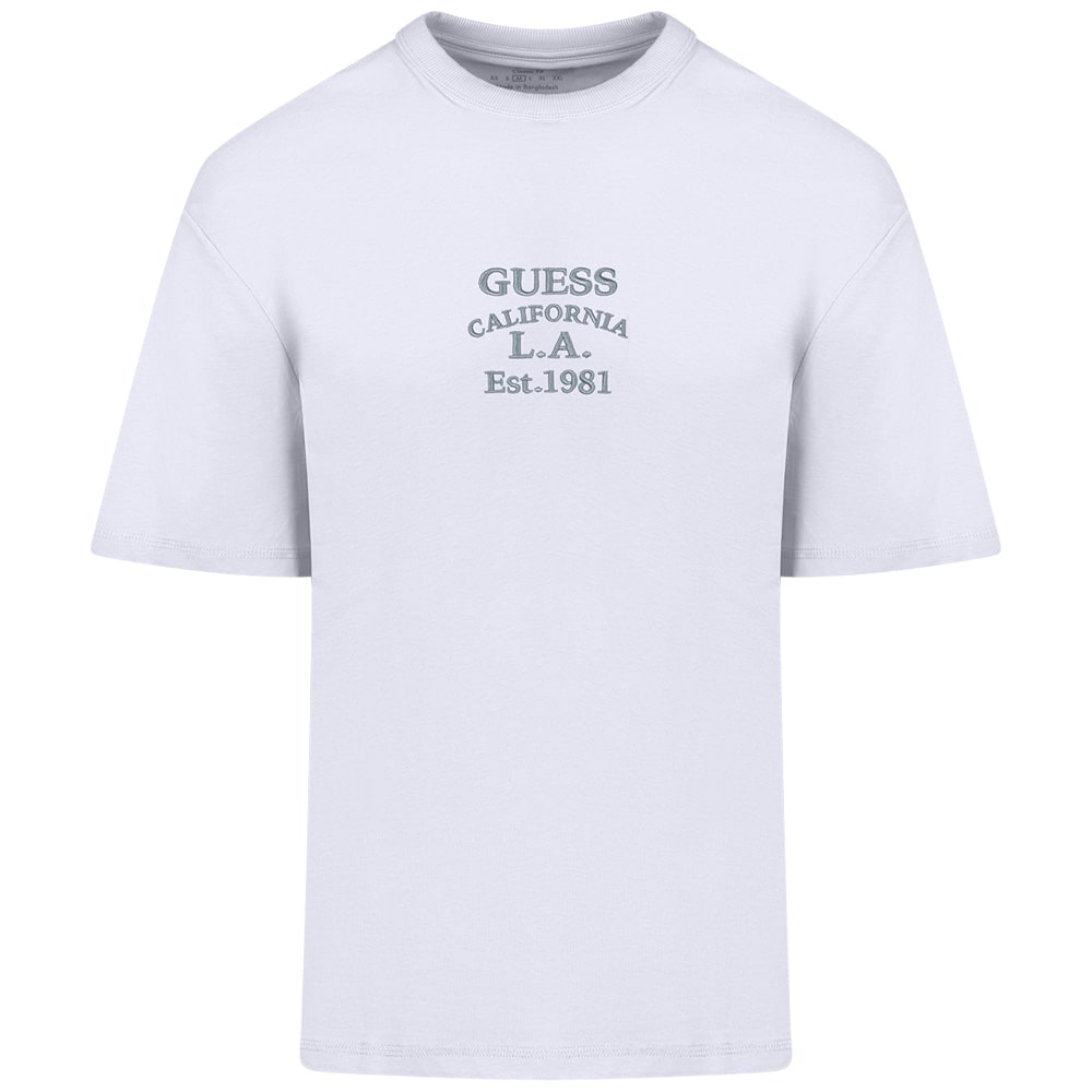 GUESS Λευκό T-shirt C Neck - GU0APM5RI35K8FQ40000