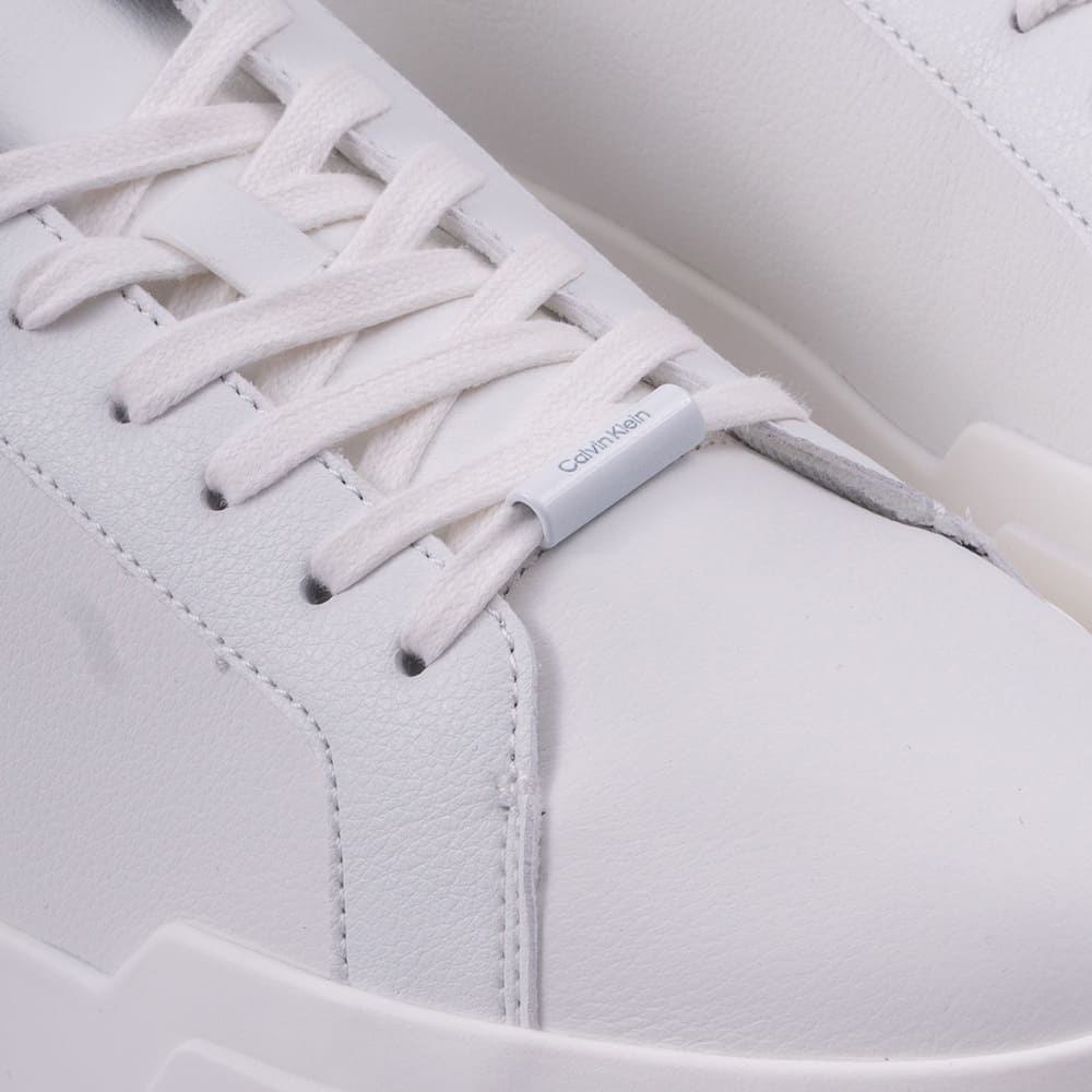 Calvin Klein Λευκά Sneakers 100% Leather - HM0HM02239