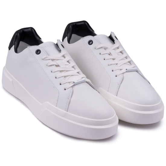 Calvin Klein Λευκά Sneakers 100% Leather - HM0HM02239