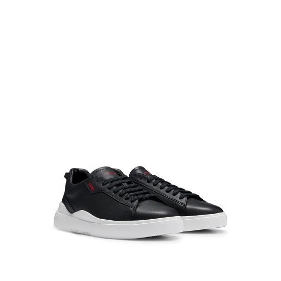 Hugo Μαύρα Sneakers Blake Tenn 100% Leather - 50499261