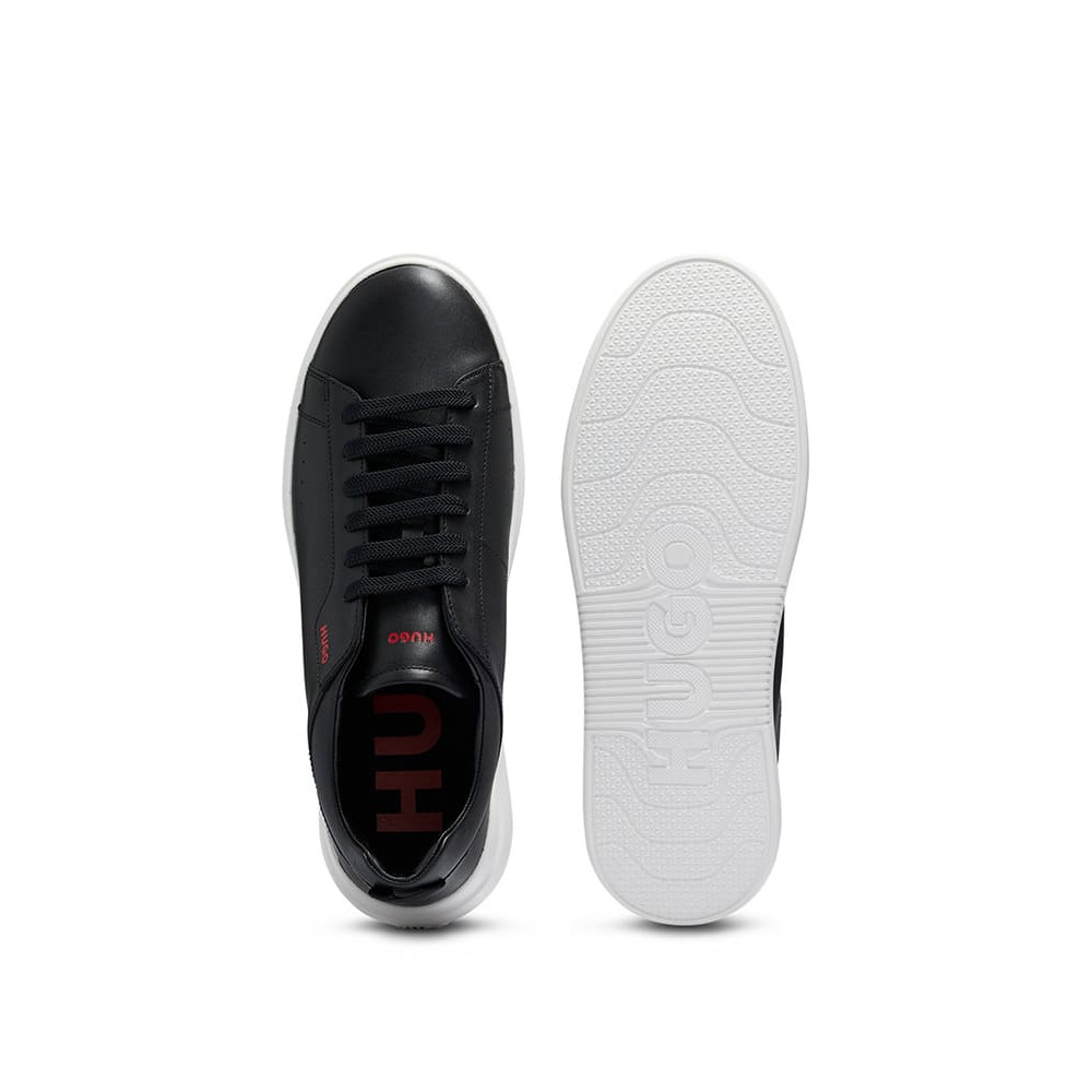 Hugo Μαύρα Sneakers Blake Tenn 100% Leather - 50499261