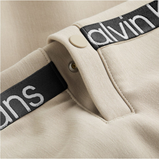 Calvin Klein Εκρού Παντελόνι Φόρμας - J30J324376