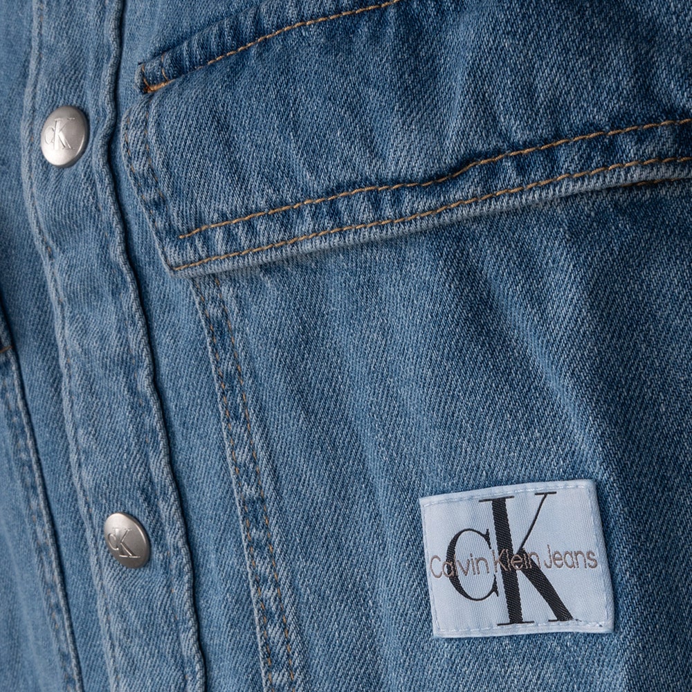 Calvin Klein Μπλε Πουκάμισο Overshirt - J30J324582