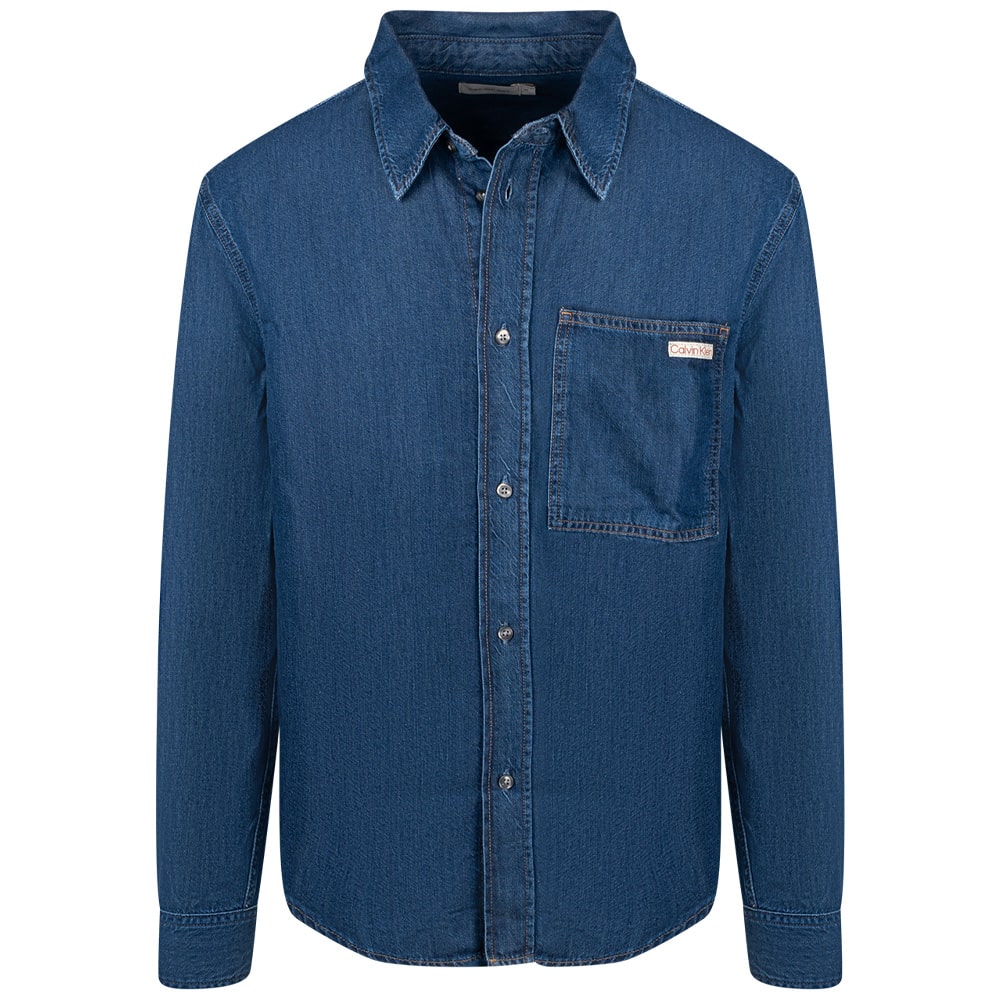 Calvin Klein Μπλε Πουκάμισο Denim - J30J327022