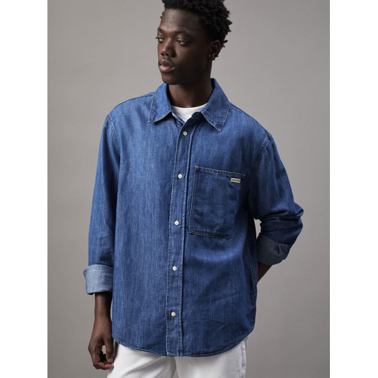 Calvin Klein Μπλε Πουκάμισο Denim - J30J327509