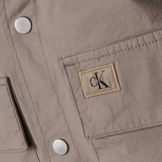 Calvin Klein Μπεζ Πουκάμισο Overshirt - J30J327584