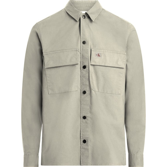 Calvin Klein Χακί Πουκάμισο Overshirt - J30J327584