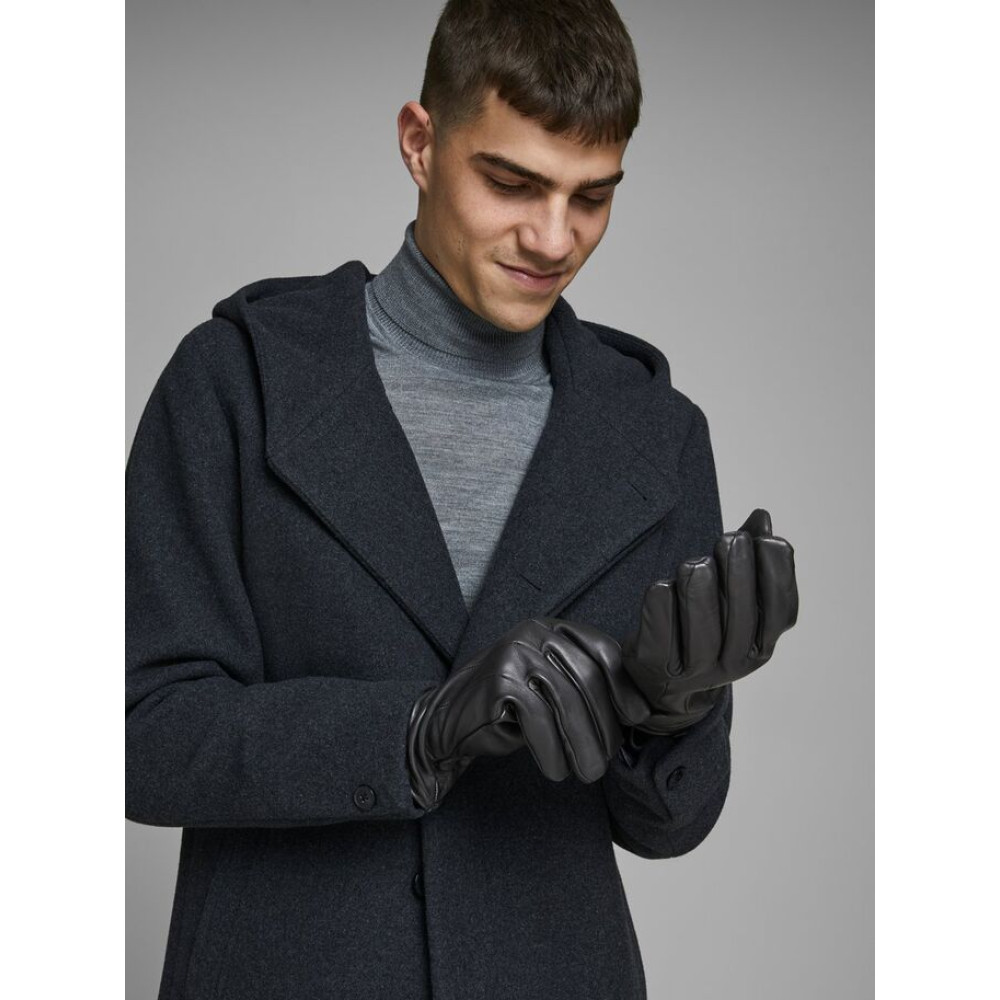 Jack and Jones Μαύρα Γάντια 100% Leather - 12125090