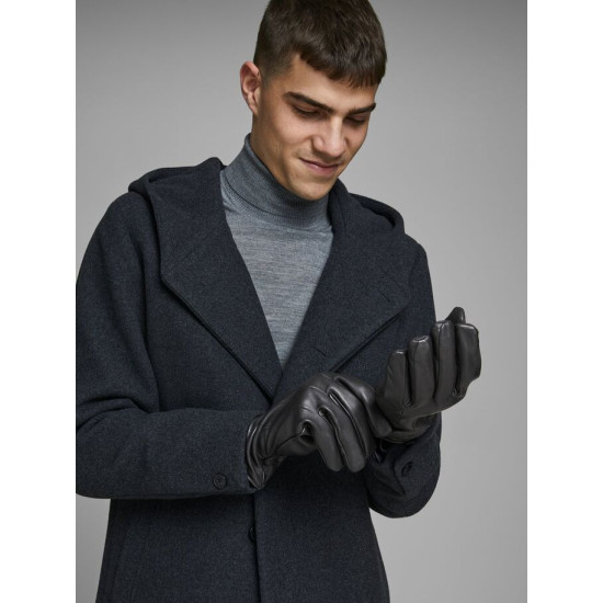 Jack and Jones Μαύρα Γάντια 100% Leather - 12125090