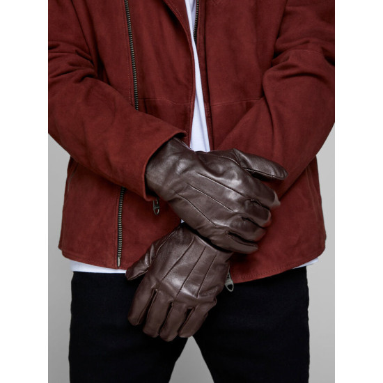 Jack and Jones Καφέ Γάντια 100% Leather - 12125090