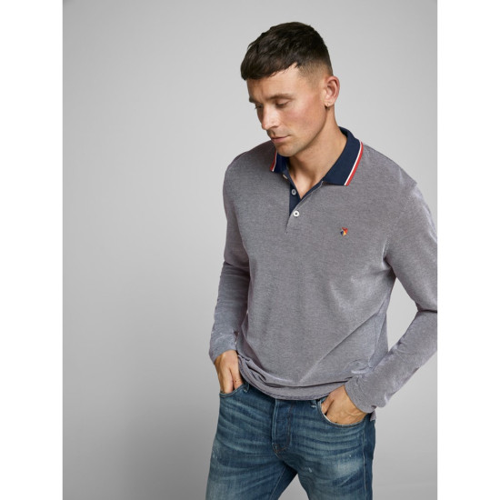 JACK & JONES Μπλε Μακρυμάνικο polo - 12174038