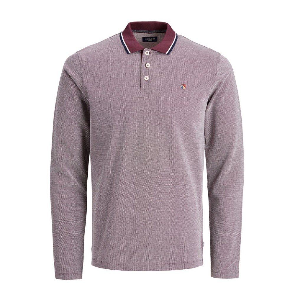 JACK & JONES - Μπλούζα Polo 12174038 Μπορντό