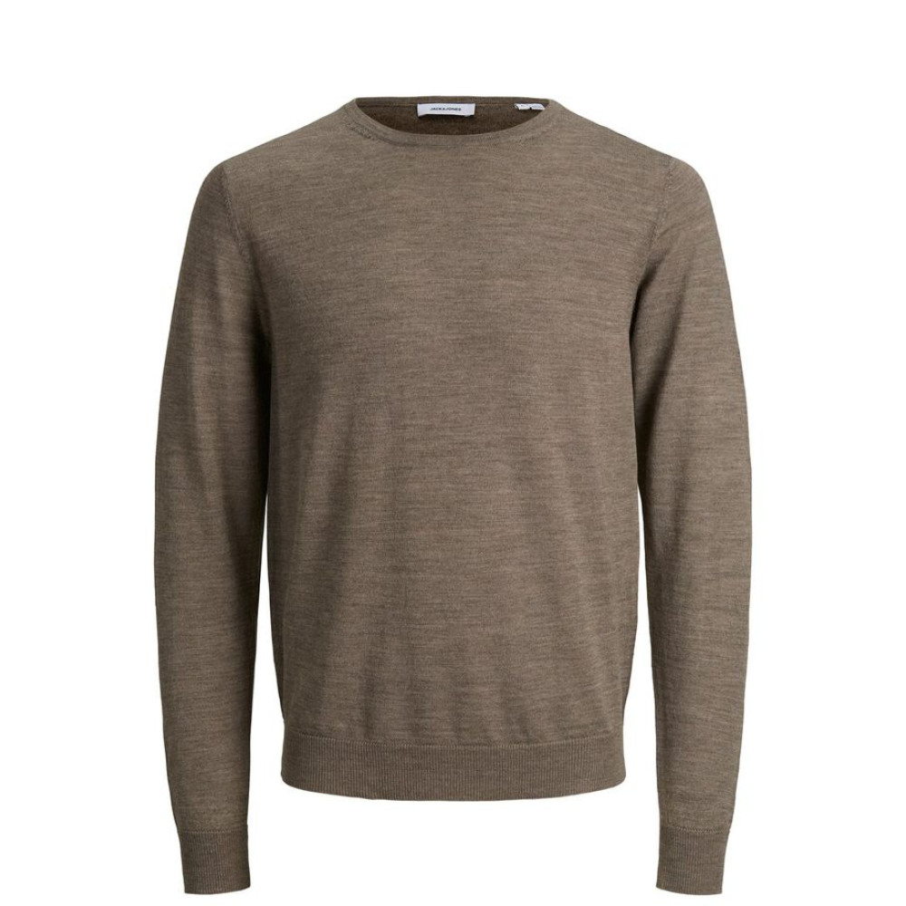 JACK & JONES Καφέ Πουλόβερ C Neck 100% Wool - 12175288