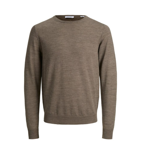 JACK & JONES Καφέ Πουλόβερ C Neck 100% Wool - 12175288