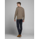 JACK & JONES Καφέ Πουλόβερ C Neck 100% Wool - 12175288