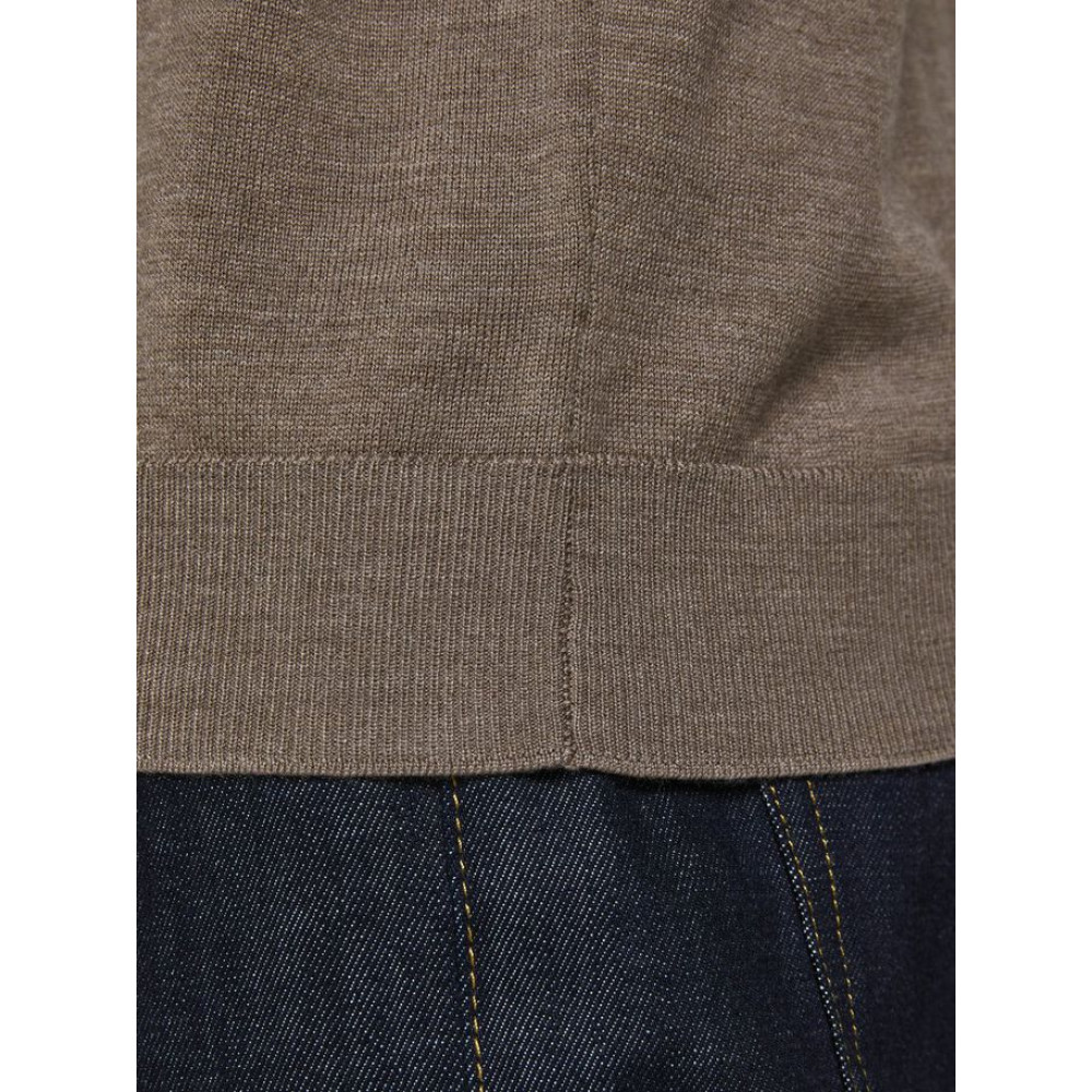 JACK & JONES Καφέ Πουλόβερ C Neck 100% Wool - 12175288