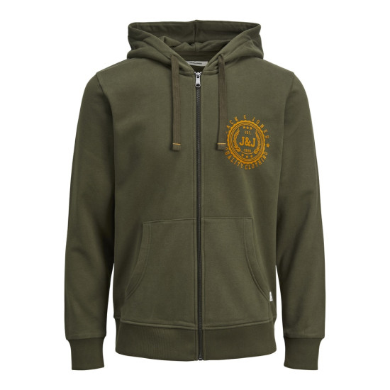 Jack and Jones Πράσινη Ζακέτα Hoodie - 12189640
