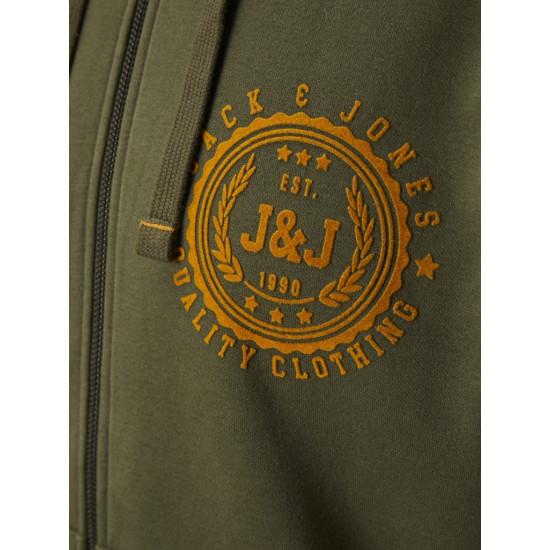 Jack and Jones Πράσινη Ζακέτα Hoodie - 12189640