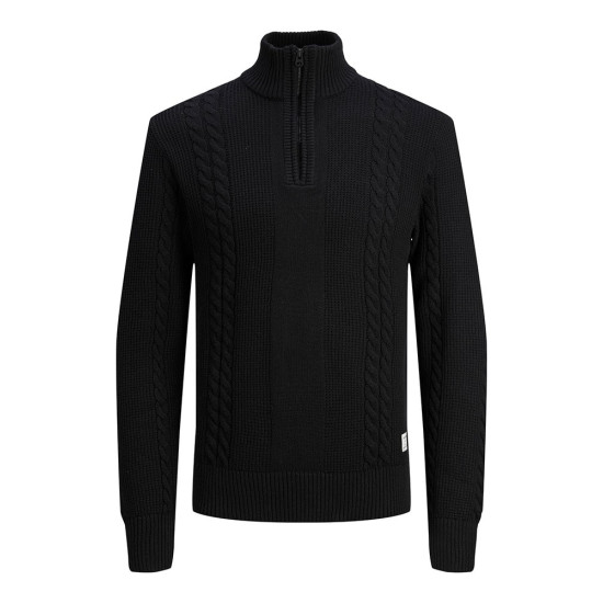 Jack and Jones Μαύρο Half Zip - 12242950
