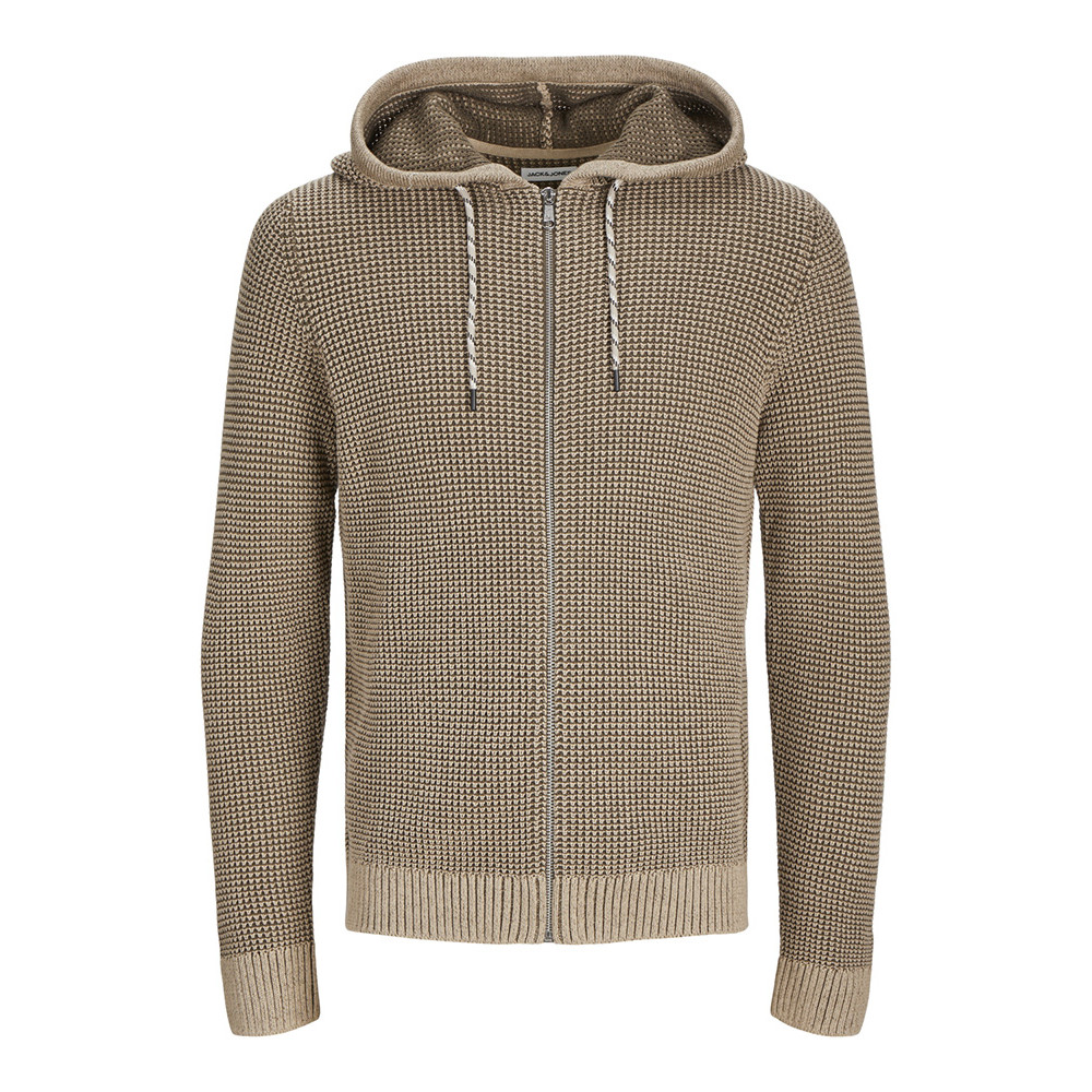 Jack and Jones Μπεζ Ζακέτα Hoodie - 12258665