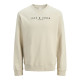 Jack and Jones Εκρού Φούτερ C Neck - 12283436
