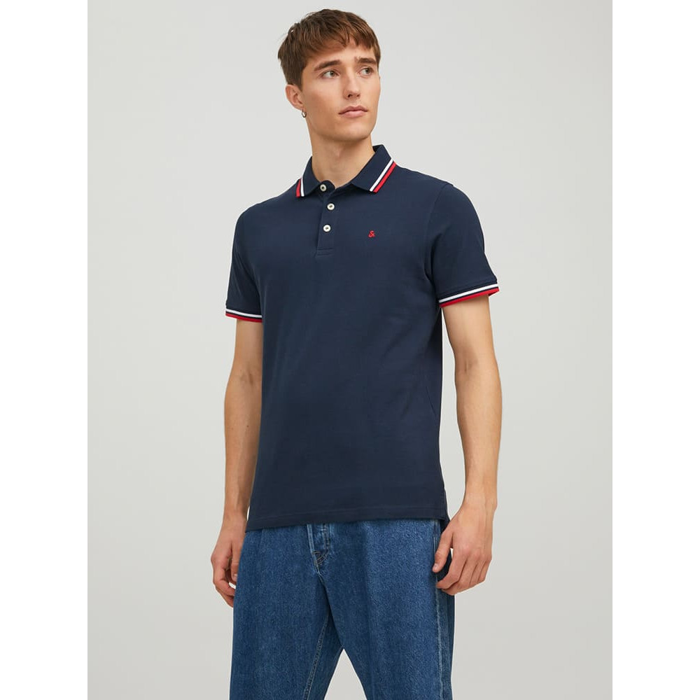 Jack and Jones Μπλε Σκούρο Κοντομάνικο polo - 12136668