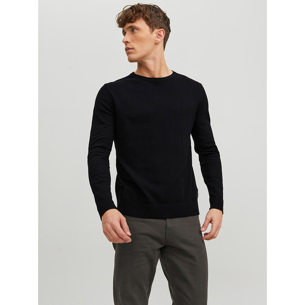 Jack and Jones Μαύρο Πουλόβερ C Neck - 12208364