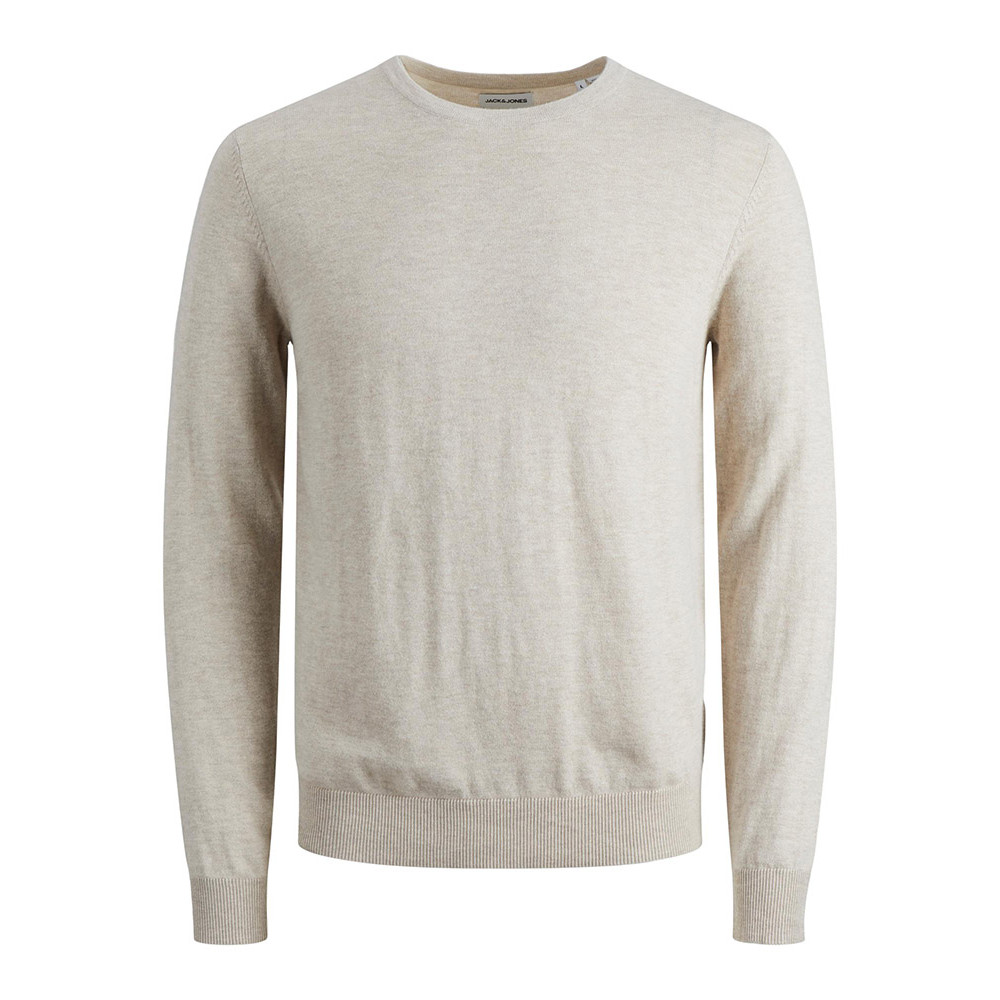 Jack and Jones Εκρού Πουλόβερ C Neck - 12208364