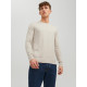 Jack and Jones Εκρού Πουλόβερ C Neck - 12208364
