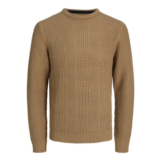 Jack and Jones Μπεζ Πουλόβερ C Neck - 12236286