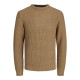 Jack and Jones Μπεζ Πουλόβερ C Neck - 12236286