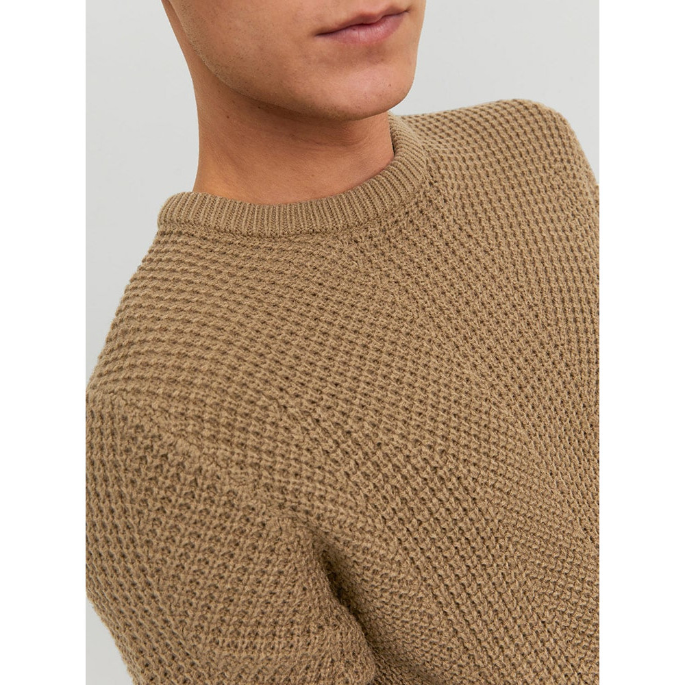 Jack and Jones Μπεζ Πουλόβερ C Neck - 12236286