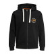 Jack and Jones Μαύρη Ζακέτα Hoodie - 12236179