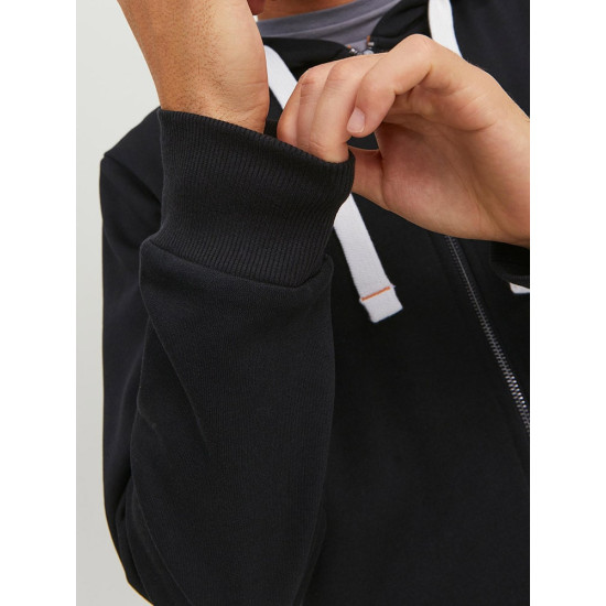 Jack and Jones Μαύρη Ζακέτα Hoodie - 12236179
