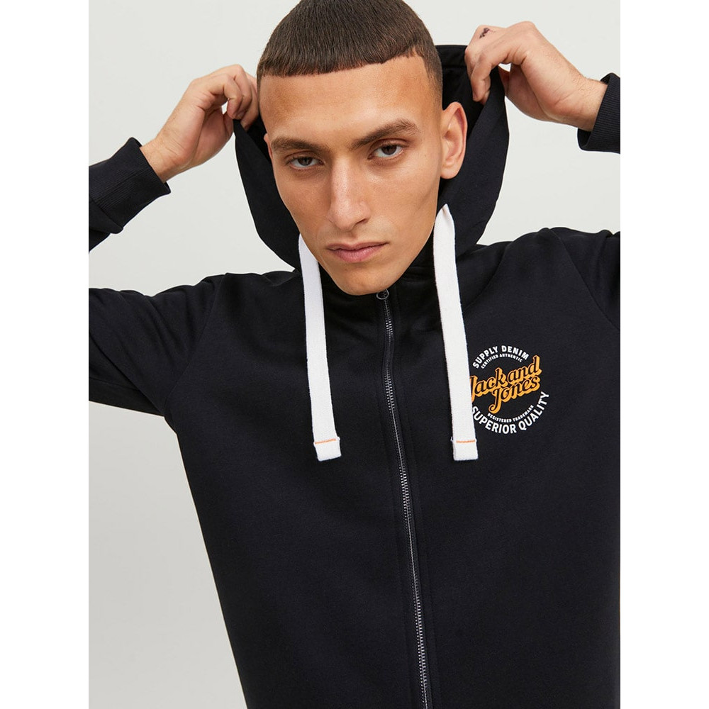 Jack and Jones Μαύρη Ζακέτα Hoodie - 12236179