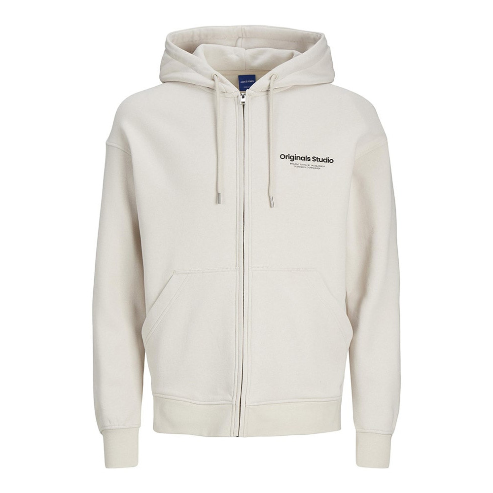 Jack and Jones Εκρού Ζακέτα Hoodie - 12241691