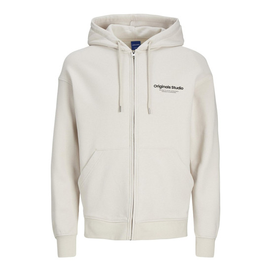 Jack and Jones Εκρού Ζακέτα Hoodie - 12241691